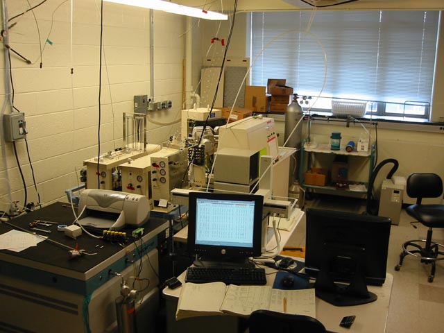 A photo of the mass spectrometer